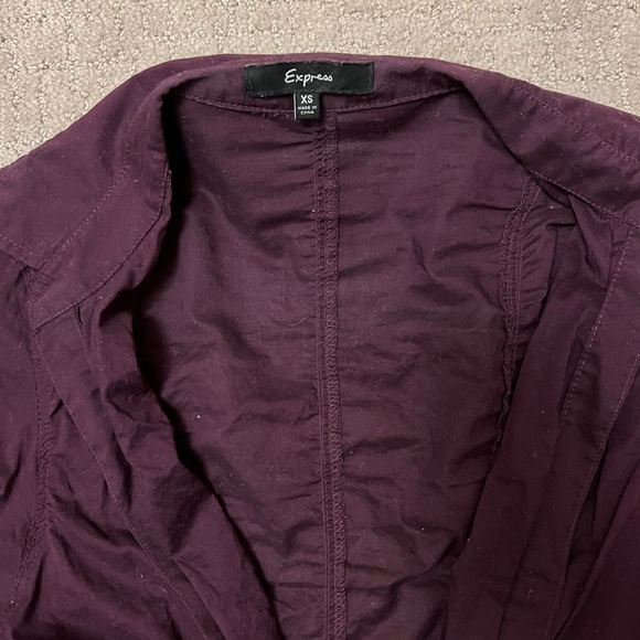 Express Womens Rouched Long Sleeve Button Up Blouse Top XS. - Picture 2 of 2